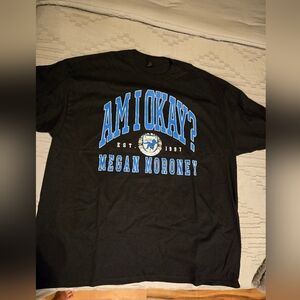 Black T-Shirt with Megan MORONEY GRAPHIC